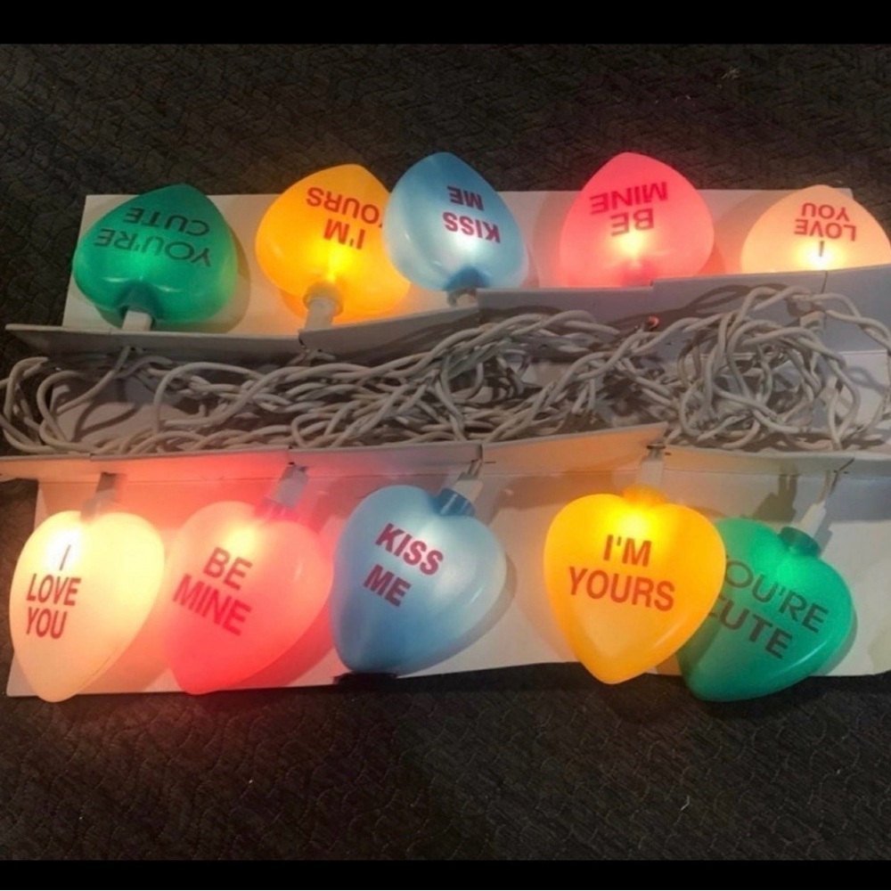 Vintage Target conversation heart string lights